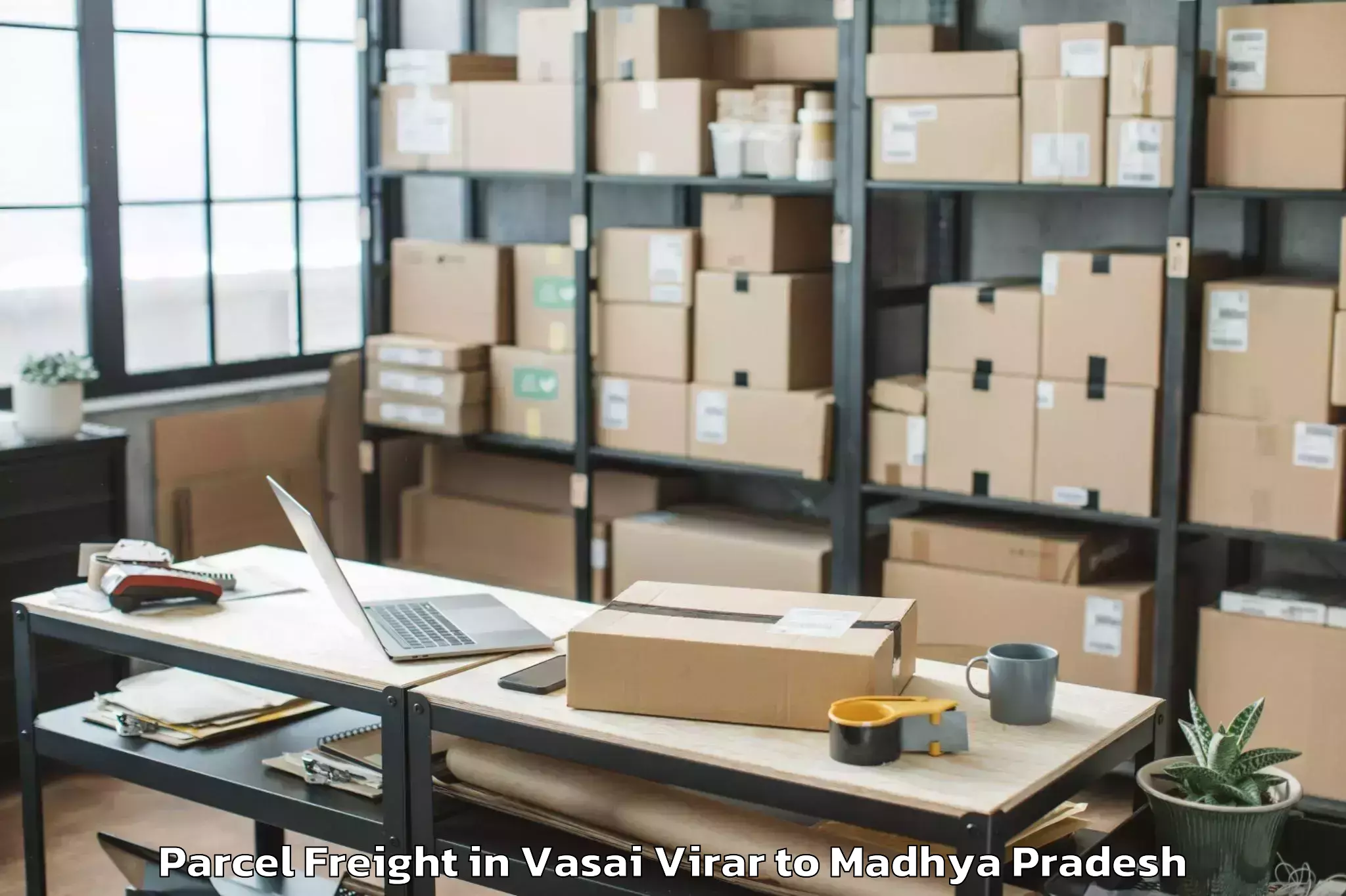 Book Your Vasai Virar to Satwas Parcel Freight Today